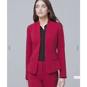 WHBM Red Suit Jacket and Dress Pants